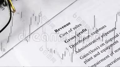 财务业务计划与利率在图表，资产负债表核算。